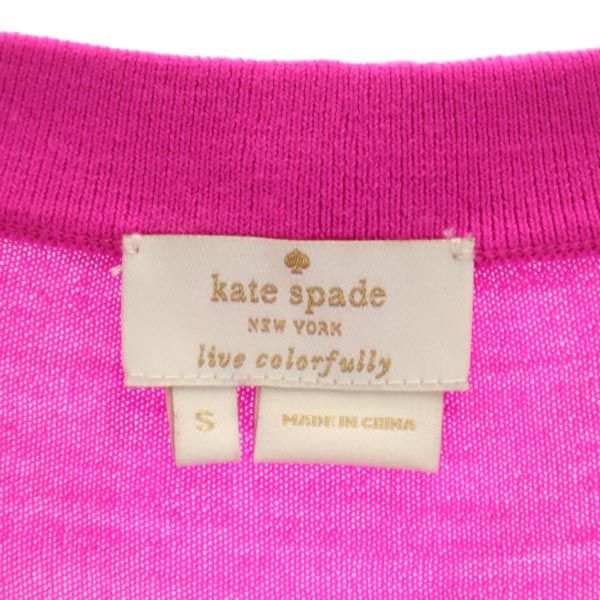 Kate Spade ケイトスペード ウール100％ 長袖 ニット カーディガン S ピンク系 レディース