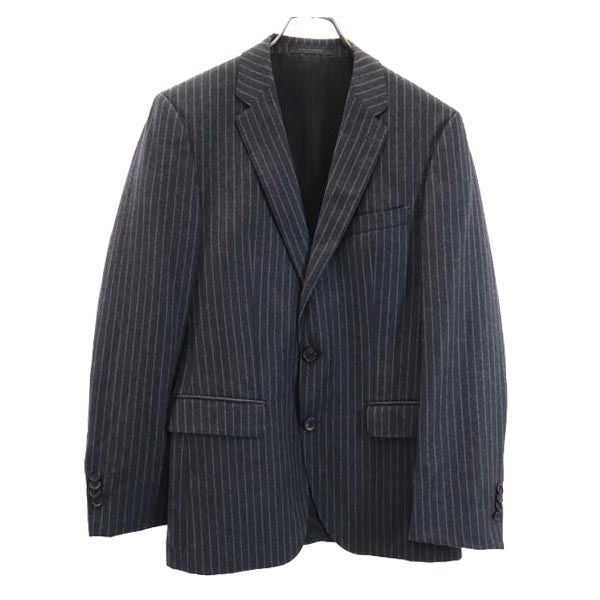 BOSS ボス ウール ストライプ柄 スーツ 上下 セットアップ 34R グレー系 ジャケット ロングパンツ メンズ