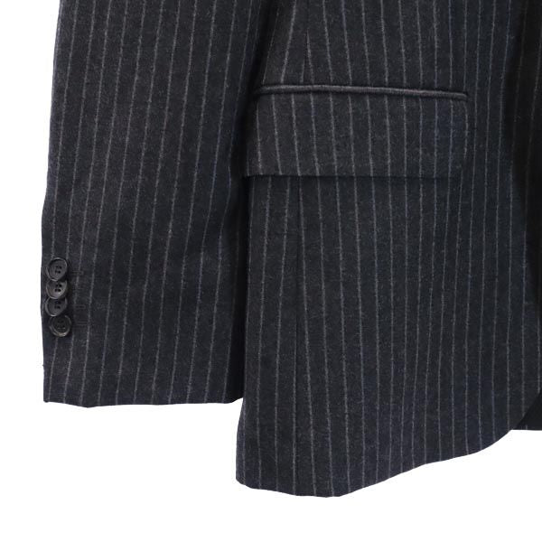 BOSS ボス ウール ストライプ柄 スーツ 上下 セットアップ 34R グレー系 ジャケット ロングパンツ メンズ