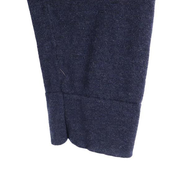 Paul Smith ポールスミス ニット カーディガン M ネイビー系 裏ボーダー レディース