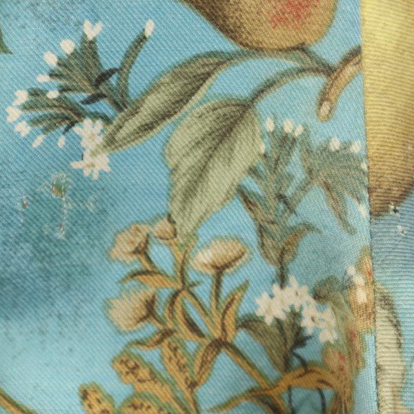 Aquascutum アクアスキュータム 総柄 梨 長袖 ブラウス ブルー系 シャツ レディース