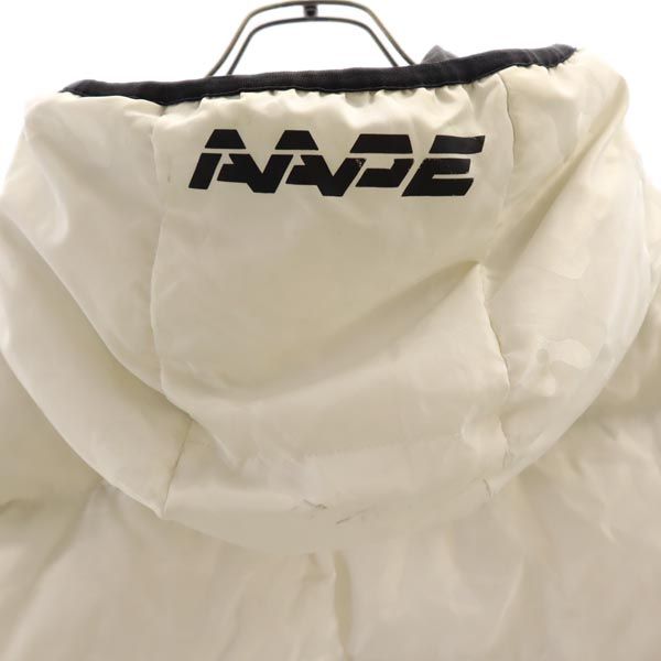 エーエイプ リバーシブル ダウンジャケット XL ホワイト系 AAPE A BATHING APE ロゴ メンズ