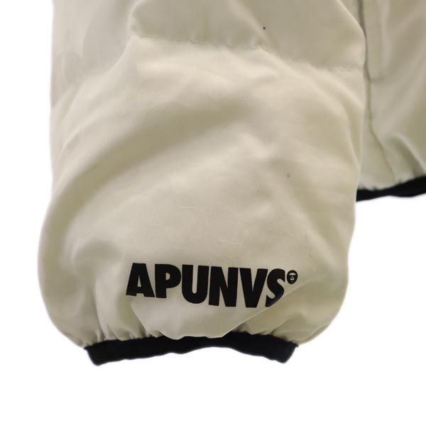 AAPE エーエイプ リバーシブル ダウンジャケット XL ホワイト系 A BATHING APE ロゴ メンズ