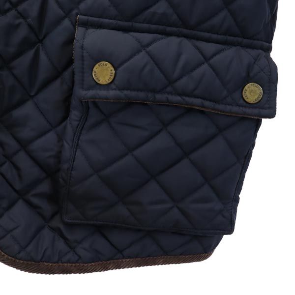 Polo by Ralph Lauren ポロバイラルフローレン キルティングジャケット 140 ネイビー系 ロゴ キッズ