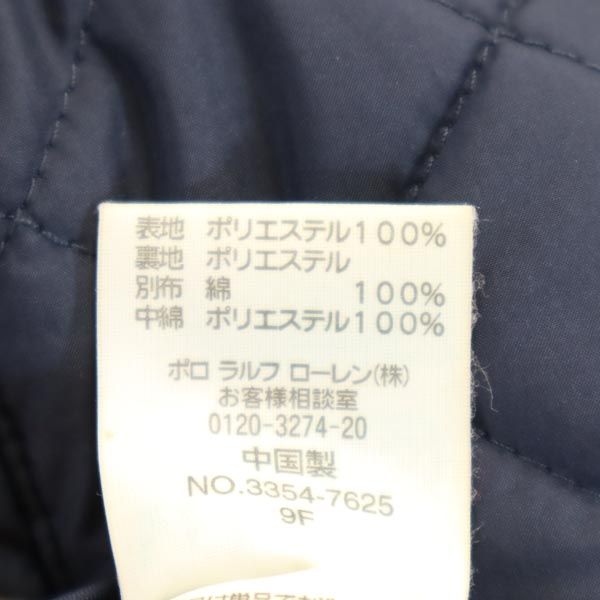 Polo by Ralph Lauren ポロバイラルフローレン キルティングジャケット 140 ネイビー系 ロゴ キッズ