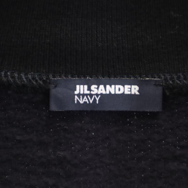 ジルサンダー 長袖 ショート トレーナー S ネイビー系 JIL SANDER 裏起毛 スウェット カットソー レディース