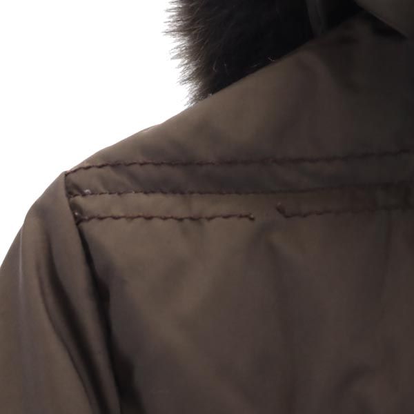 DUVETICA デュベティカ Circe フォックスファー付き ダウンパーカー 38 ブラウン ジャケット レディース