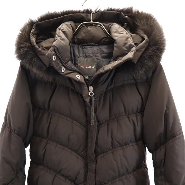 DUVETICA デュベティカ Circe フォックスファー付き ダウンパーカー 38 ブラウン ジャケット レディース