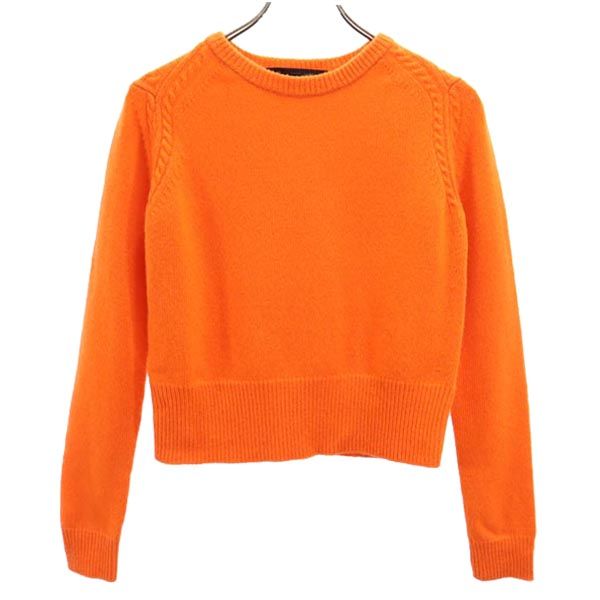 MARC BY MARC JACOBS マークバイマークジェイコブス ウール100％ 長袖 セーター ニット XS オレンジ レディース