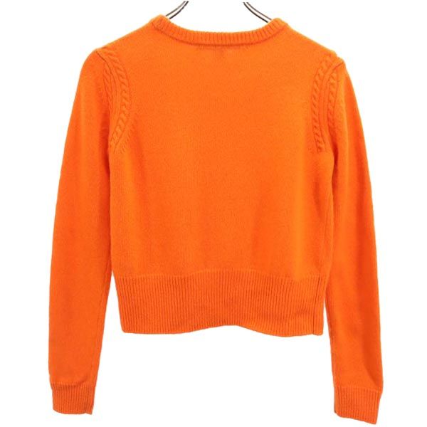MARC BY MARC JACOBS マークバイマークジェイコブス ウール100％ 長袖 セーター ニット XS オレンジ レディース