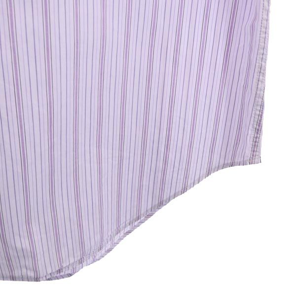 ARMANI COLLEZIONI アルマーニ コレツィオーニ ストライプ 長袖 ワイシャツ 43 パープル系 メンズ