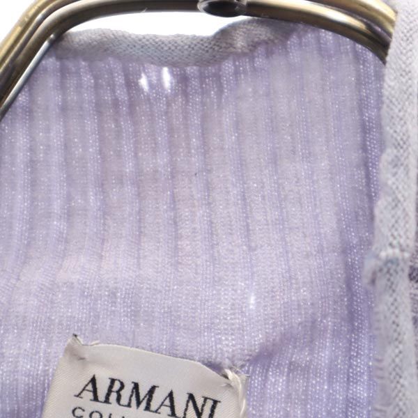 ARMANI COLLEZIONI アルマーニコレッツォーニ 未使用 イタリア製 長袖 リブ ニット 50 ラベンダー セーター レディース