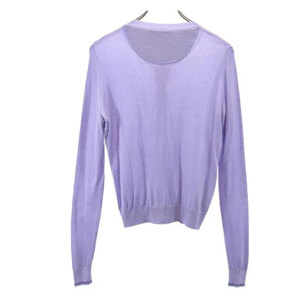 Paul Smith ポールスミス ブラック 長袖 ニット カーディガン M パープル系 BLACK レディース