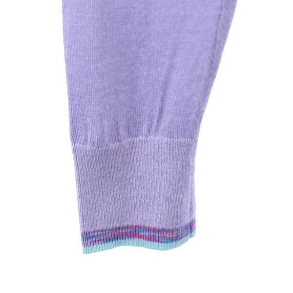 Paul Smith ポールスミス ブラック 長袖 ニット カーディガン M パープル系 BLACK レディース