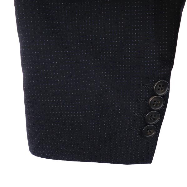 Paul Smith ポールスミス 日本製 ドット柄 ウール100％ テーラードジャケット M ブラック系 LONDON メンズ