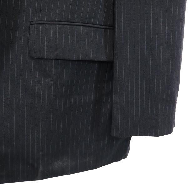 CHAPS チャップス ストライプ ウール100％ テーラードジャケット ネイビー系 メンズ