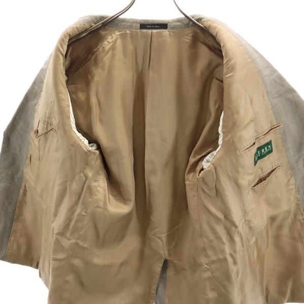 RALPH LAUREN ラルフローレン ウール100％ チェック柄 テーラードジャケット 38S グレー メンズ