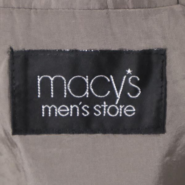 LAUREN RALPH LAUREN ローレンラルフローレン カナダ製 macy's シルクブレンド チェック柄 テーラードジャケット 44 グレー ブレザー メンズ