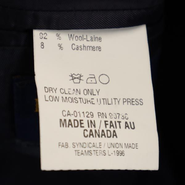 Polo University Ralph Lauren ポロユニバーシティ ラルフローレン カナダ製 カシミヤブレンド テーラードジャケット 38 ネイビー ブレザー メンズ