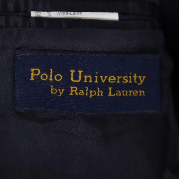 Polo University Ralph Lauren ポロユニバーシティ ラルフローレン カナダ製 カシミヤブレンド テーラードジャケット 38 ネイビー ブレザー メンズ