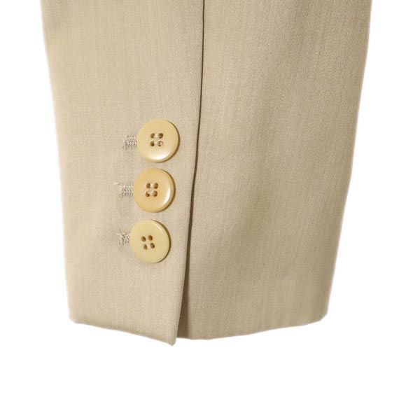 ARMANI COLLEZIONI アルマーニコレッツォーニ イタリア製 ウールブレンド テーラードジャケット 44 ベージュ ブレザー レディース