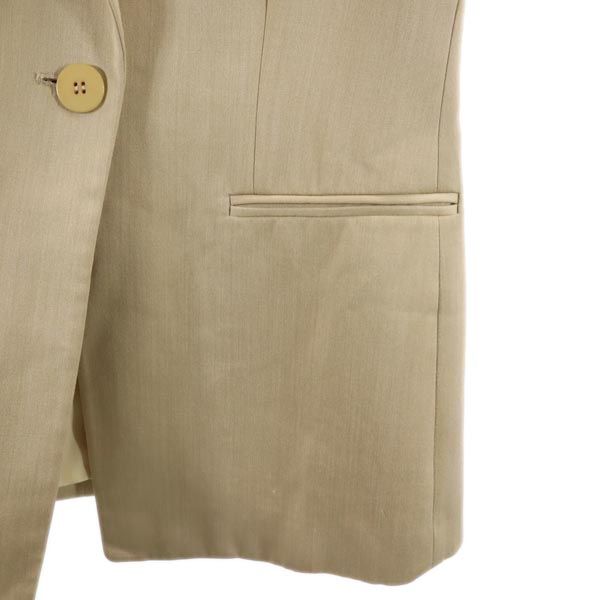 ARMANI COLLEZIONI アルマーニコレッツォーニ イタリア製 ウールブレンド テーラードジャケット 44 ベージュ ブレザー レディース