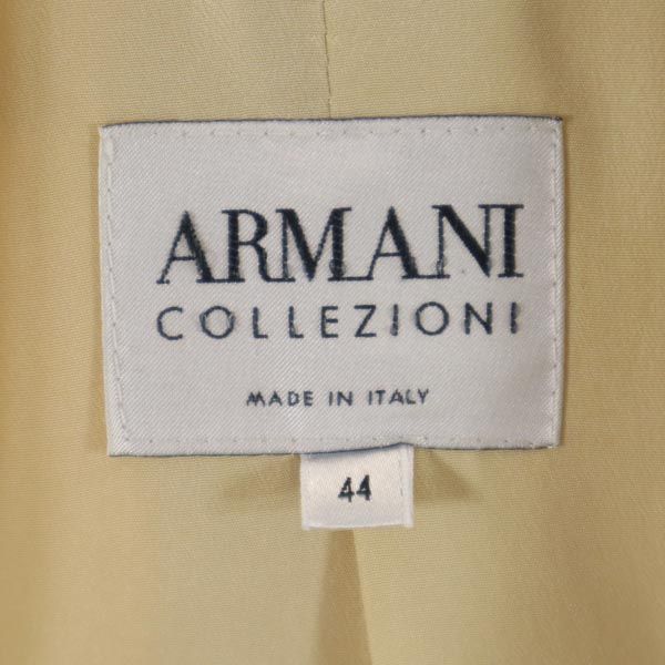 ARMANI COLLEZIONI アルマーニコレッツォーニ イタリア製 ウールブレンド テーラードジャケット 44 ベージュ ブレザー レディース