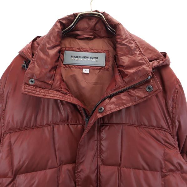 MARC NEW YORK BY ANDREW MARC マークニューヨークバイアンドリューマーク 長袖 ダウンジャケット XL レッド系 フード メンズ