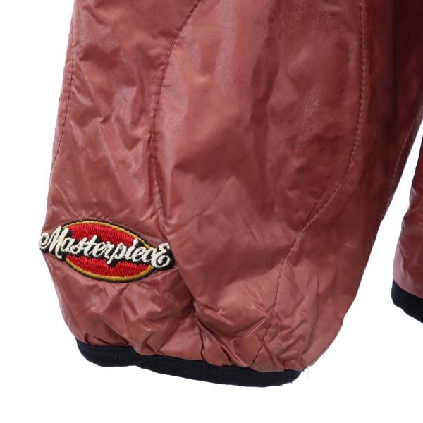 MASTERPIECE マスターピース 長袖 中綿 ナイロンジャケット M レッド系 フード メンズ