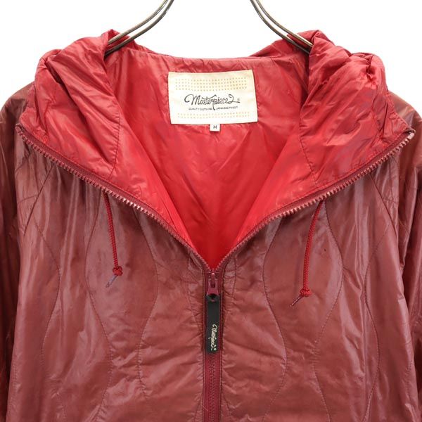 MASTERPIECE マスターピース 長袖 中綿 ナイロンジャケット M レッド系 フード メンズ