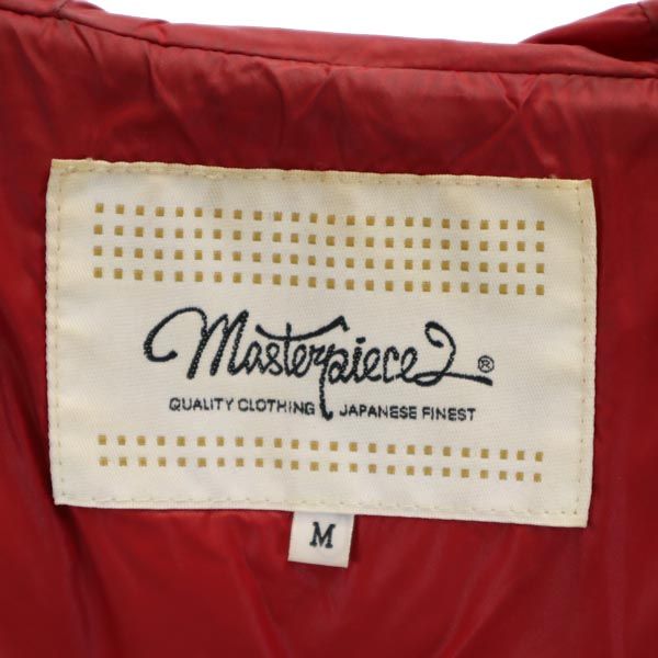 MASTERPIECE マスターピース 長袖 中綿 ナイロンジャケット M レッド系 フード メンズ