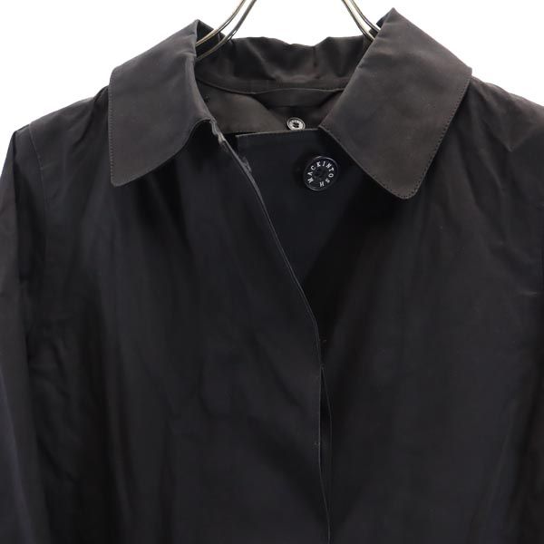 Mackintosh マッキントッシュ 英国製 ゴム引き ステンカラーコート 36 ブラック レディース