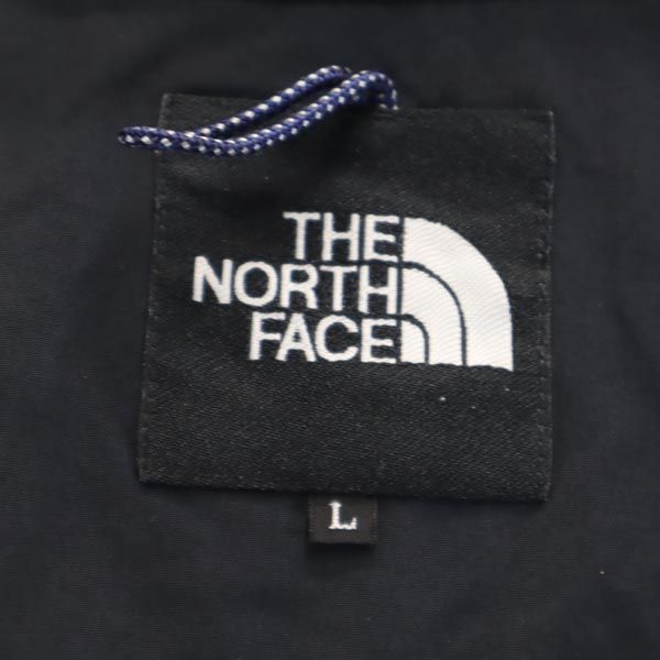 ノースフェイス NP15501 アウトドア チェック柄 ナイロンジャケット L 黒系 THE NORTH FACE マウンテンパーカー ロゴ刺繍 メンズ