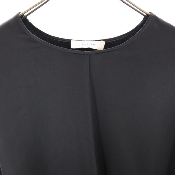 AERON アーロン 長袖 ドルマンスリーブ カットソー 34 ブラック系 レディース
