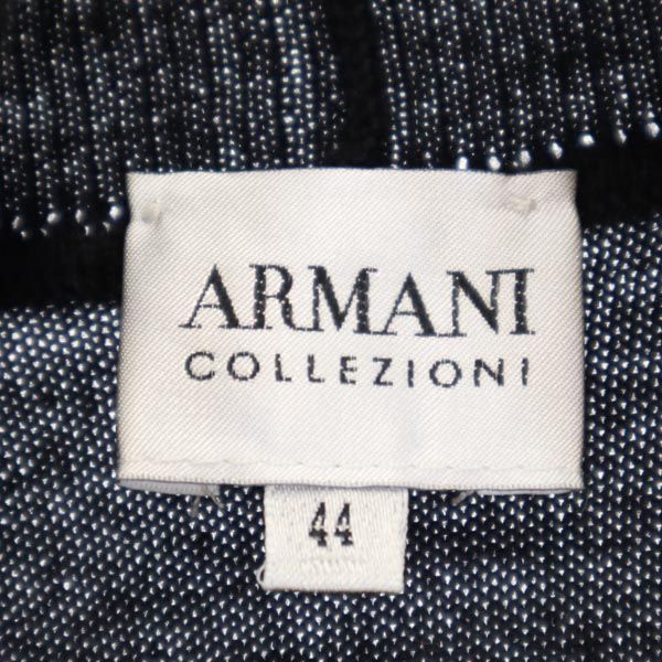 ARMANI COLLEZIONI アルマーニコレッツォーニ ウール100％ ノースリーブ タートルネック ニット 44 ブラック系 セーター レディース