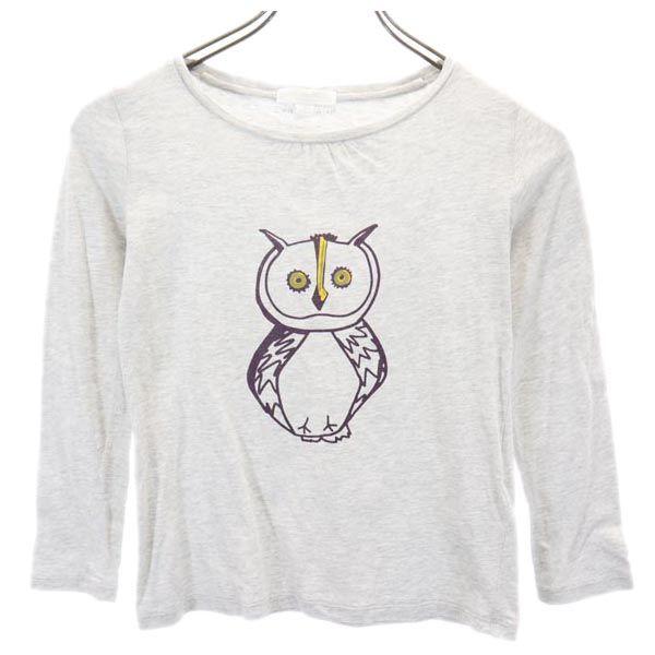 BURBERRY バーバリー 三陽商会 プリント 長袖 Tシャツ 8Y 128cm グレー系 ロンT キッズ