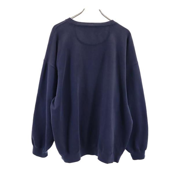 DANAGGERS 90s オールド プリント 長袖 スウェット トレーナー XL ネイビー プルオーバー メンズ