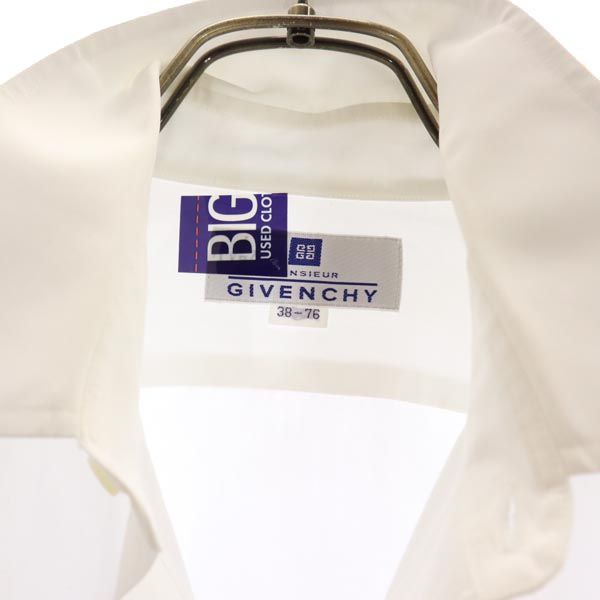 GIVENCHY ジバンシィ 日本製 長袖 ワイシャツ 38-76 ホワイト メンズ