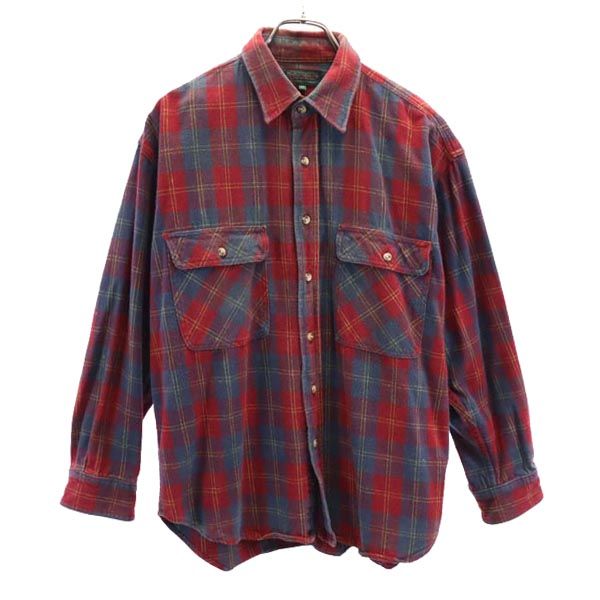 Spice Island スパイスアイランド チェック 長袖 ネルシャツ M メンズ