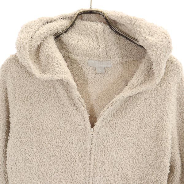 BAREFOOT DREAMS for Ron Herman ベアフット ボア ジップパーカー M ベージュ ポリマイクロファイバー ルームウェア レディース