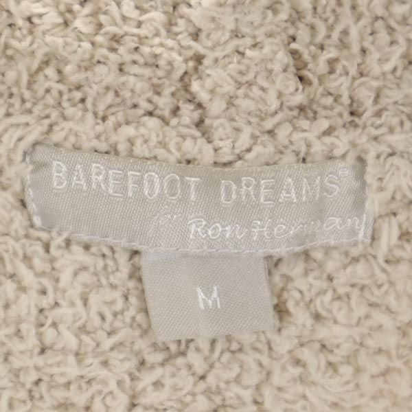 BAREFOOT DREAMS for Ron Herman ベアフット ボア ジップパーカー M ベージュ ポリマイクロファイバー ルームウェア レディース