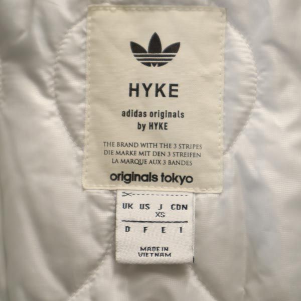 adidas Originals アディダスオリジナルス × ハイク コラボ トレフォイルロゴ 中綿ジャケット XS ホワイト系 HYKE メンズ
