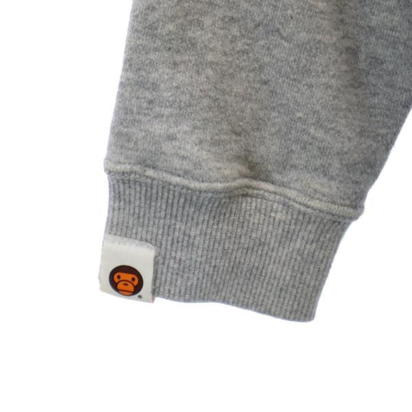 BABY MILO ベイビーマイロ 日本製 プリント 長袖 スウェット 130 グレー A BATHING APEトレーナー キッズ