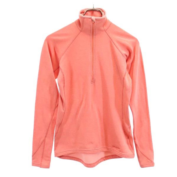 patagonia パタゴニア アウトドア 43475 長袖 ハーフジップ Tシャツ S ピンク系 ロンT レディース