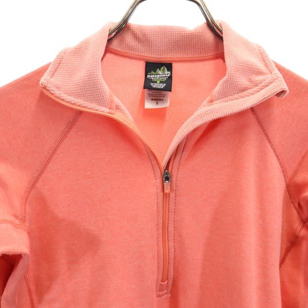 patagonia パタゴニア アウトドア 43475 長袖 ハーフジップ Tシャツ S ピンク系 ロンT レディース