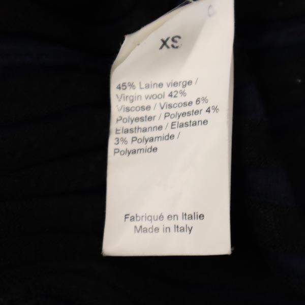 Sonia Rykiel ソニアリキエル イタリア製 ノースリーブ チュニック ニット XS ネイビー リブ レディース