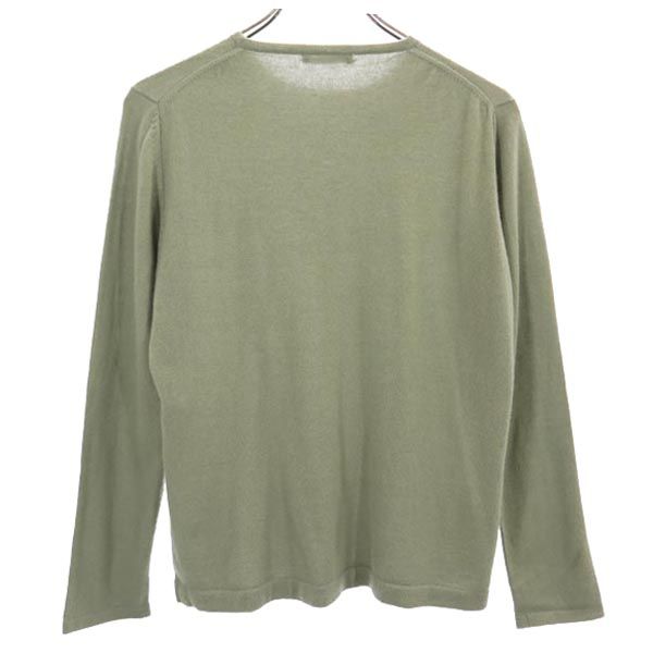 ISSEY MIYAKE イッセイミヤケ カシミヤ100％ 長袖 ニット L モスグリーン セーター レディース