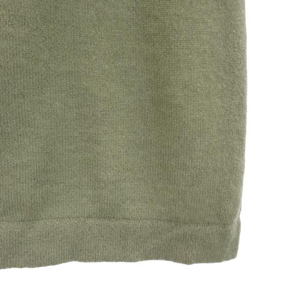 ISSEY MIYAKE イッセイミヤケ カシミヤ100％ 長袖 ニット L モスグリーン セーター レディース
