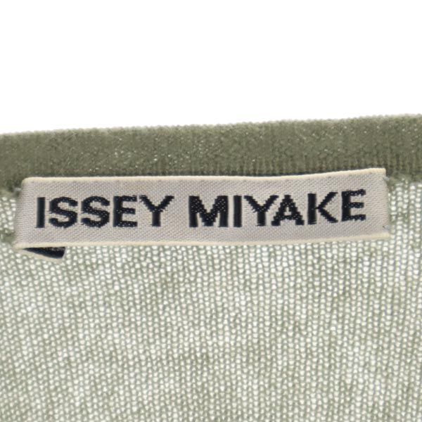 ISSEY MIYAKE イッセイミヤケ カシミヤ100％ 長袖 ニット L モスグリーン セーター レディース