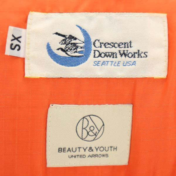 Crescent Down Works クレセントダウンワークス × ビューティアンドユースユナイテッドアローズ コラボ USA製 ダウンジャケット XS カーキ メンズ